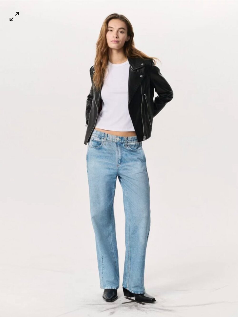 Rag & Bone Miramar Wide-Leg Pants / Valentina wash (L)